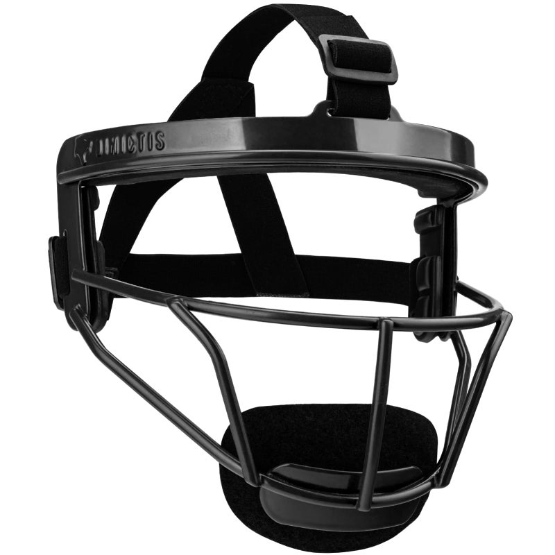 Dinictis Softball Face Mask, Lightweight, Comfortable, with Wide Field Vision, Durable and Safe Face Guards, Premium Protective Softball Fielder's Mask-Black-Youth(M) - Image 1